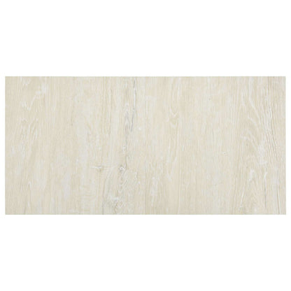 vidaXL Flooring Planks 5.11 m² 55 pcs PVC Cream White