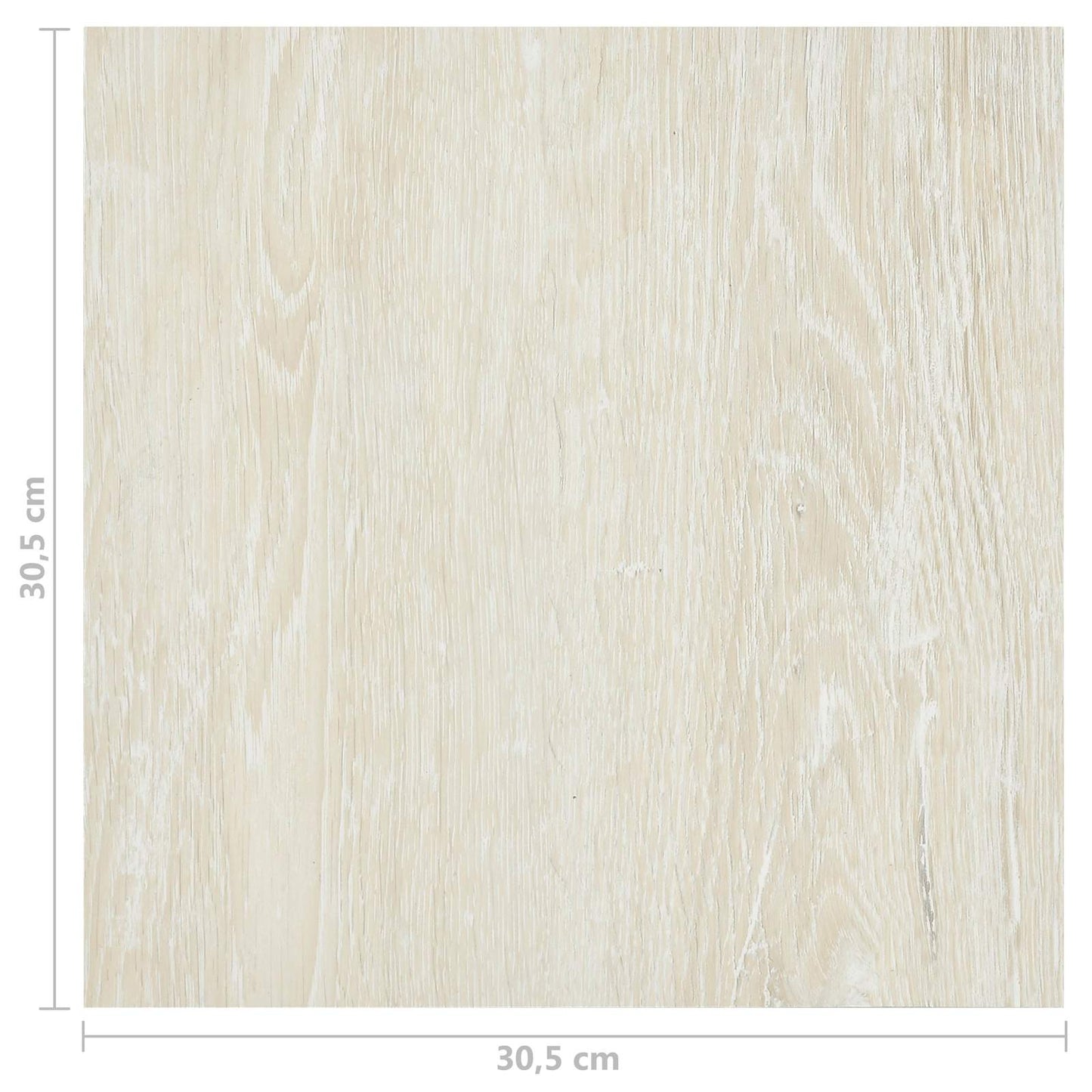 vidaXL Flooring Planks 5.11 m² 55 pcs PVC Cream White