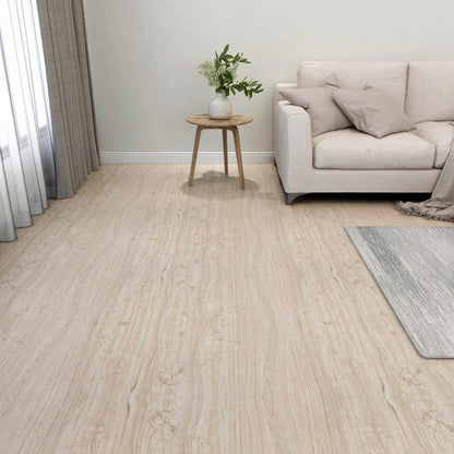 vidaXL Flooring Planks 5.11 m² 55 pcs PVC White and Wood Color