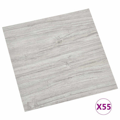 vidaXL Flooring Planks 5.11 m² 55 pcs PVC Grey and Wood