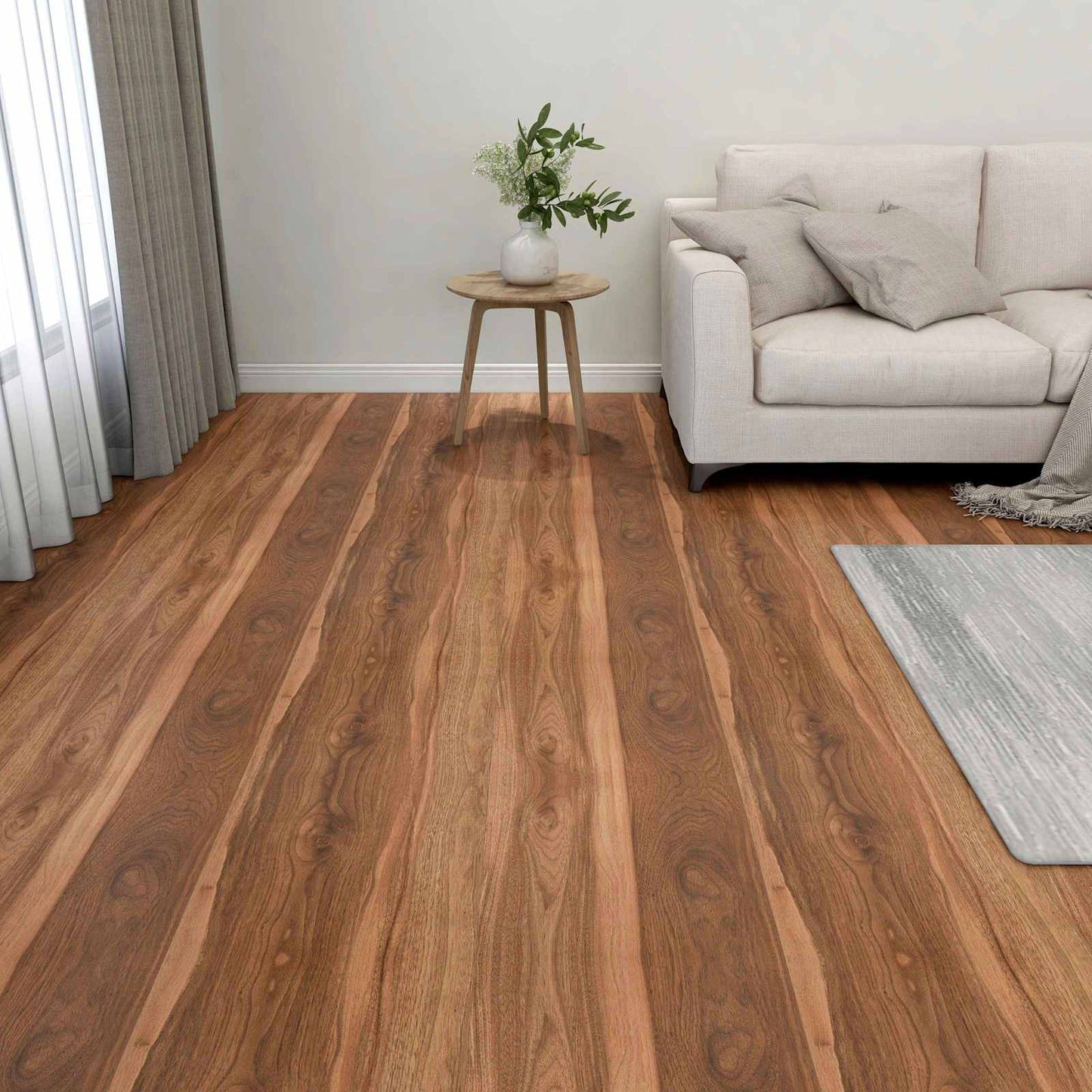 vidaXL Flooring Planks 5.11 m² 55 pcs PVC Dark Wood