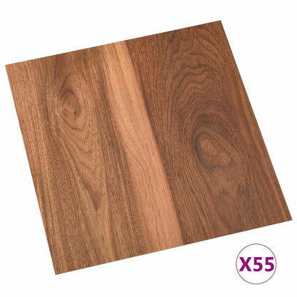 vidaXL Flooring Planks 5.11 m² 55 pcs PVC Dark Wood