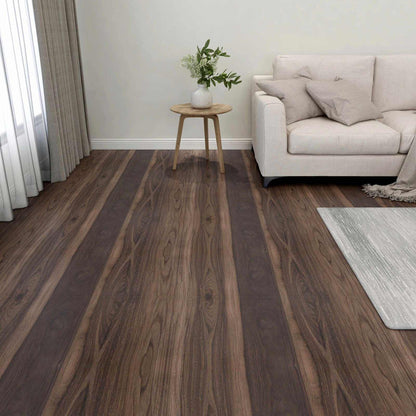 vidaXL Flooring Planks 55 pcs Dark Brown 5.11 m² PVC
