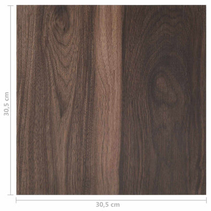 vidaXL Flooring Planks 55 pcs Dark Brown 5.11 m² PVC