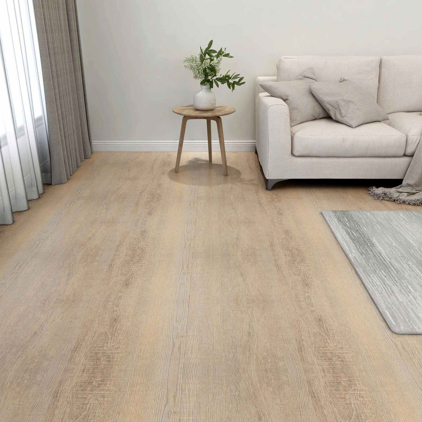 vidaXL Flooring Planks 5.11 m² 55 pcs PVC Light Grey and Dark Brown