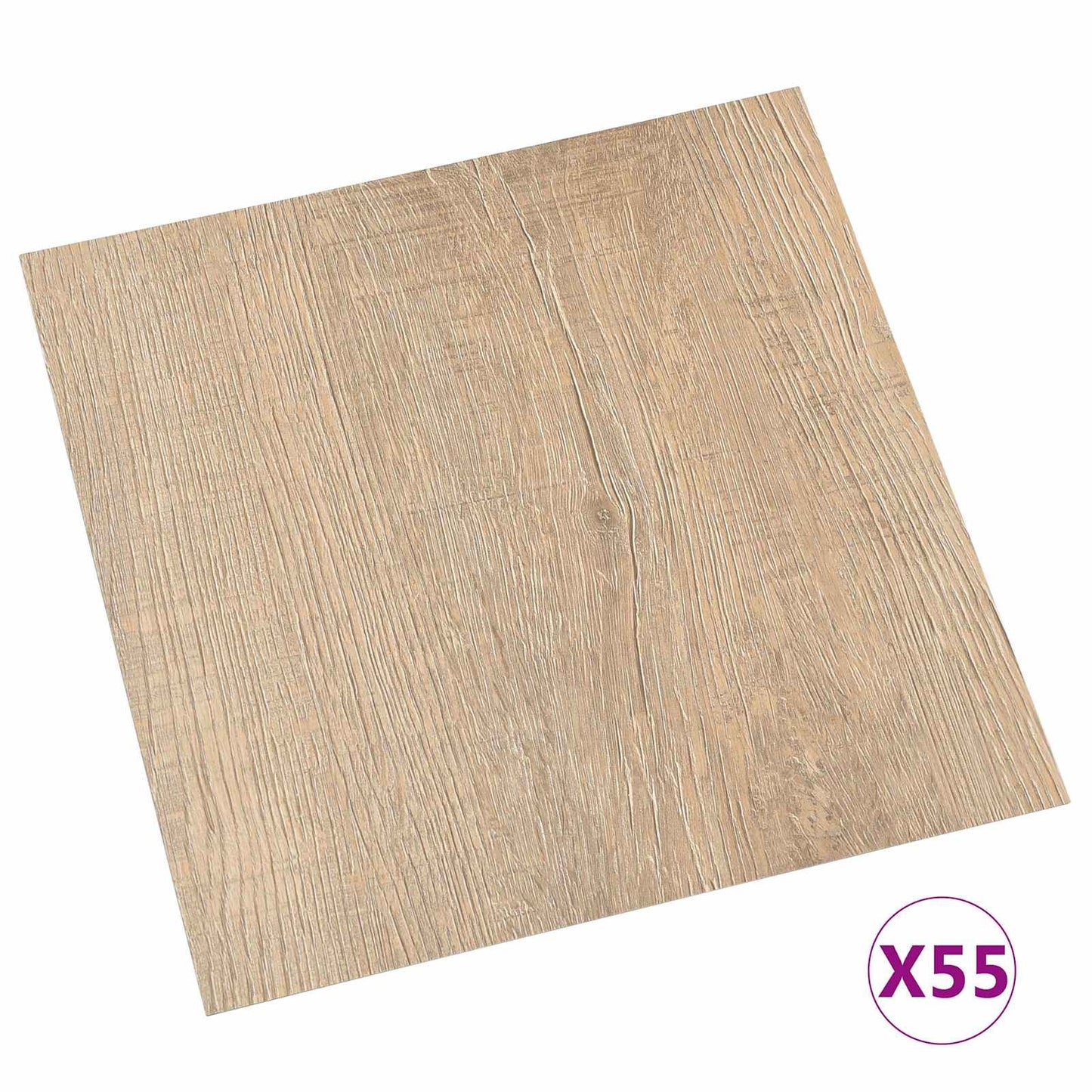 vidaXL Flooring Planks 5.11 m² 55 pcs PVC Light Grey and Dark Brown