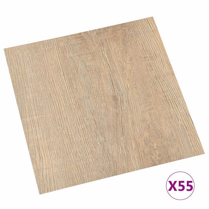 vidaXL Flooring Planks 5.11 m² 55 pcs PVC Light Grey and Dark Brown