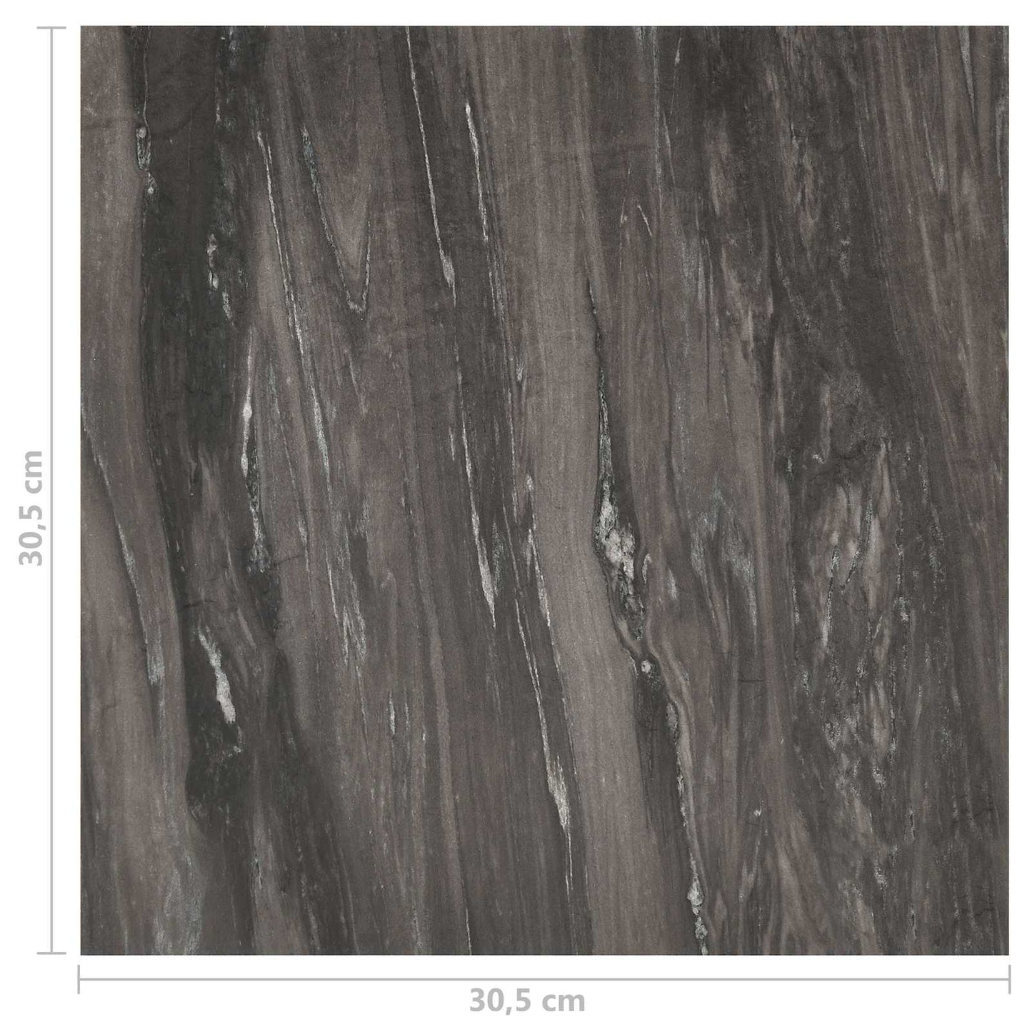 vidaXL Flooring Planks 55 pcs Dark Grey 5.11 m² PVC