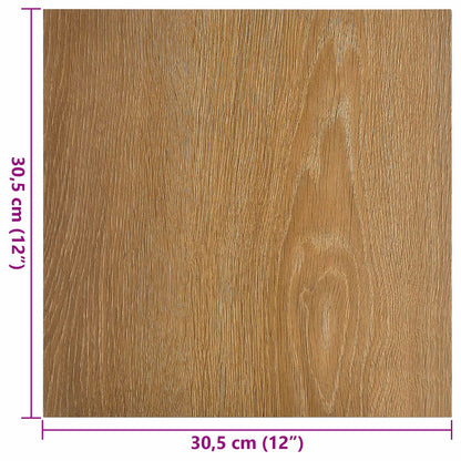 vidaXL Flooring Planks 55 pcs Brown 5.11 m² PVC
