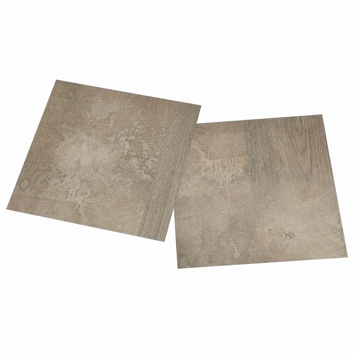 vidaXL Flooring Planks 5.11 m² 55 pcs PVC Dark Brown and Gray