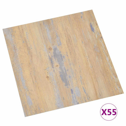 vidaXL Flooring Planks 5.11 m² 55 pcs PVC Brown and Grey