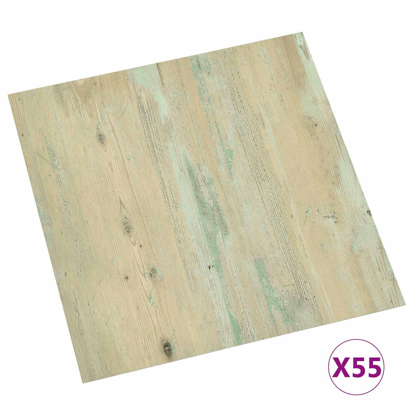 vidaXL Flooring Planks 5.11 m² 55 pcs PVC White and Light Brown