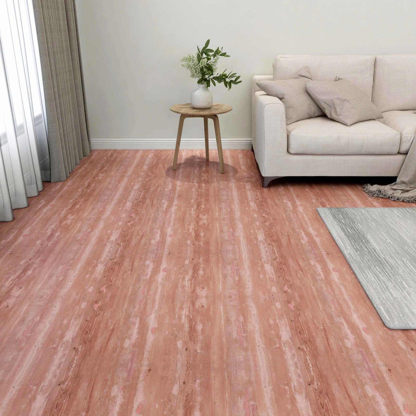 vidaXL Flooring Planks 55 pcs Red 5.11 m² PVC