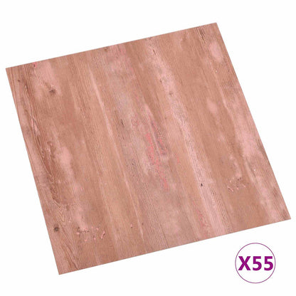 vidaXL Flooring Planks 55 pcs Red 5.11 m² PVC