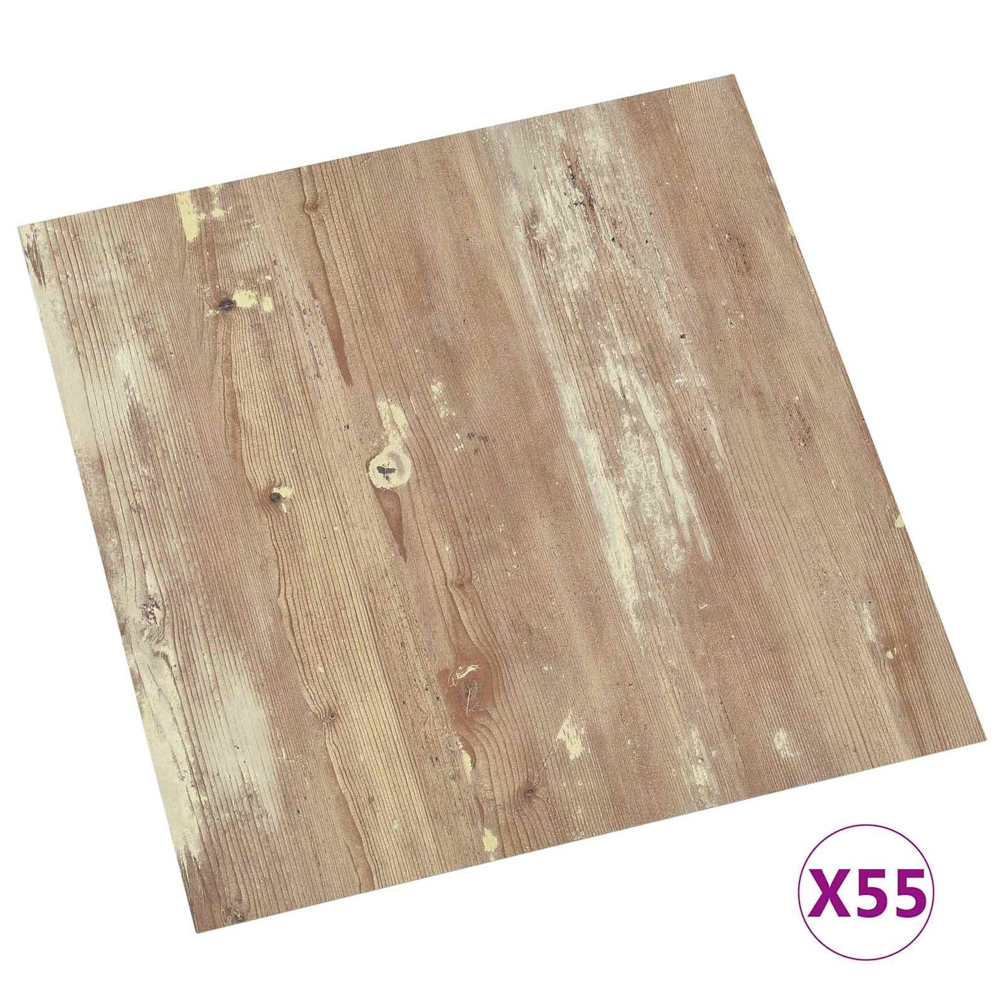 vidaXL Flooring Planks 5.11 m² 55 pcs PVC Cream and Light Brown