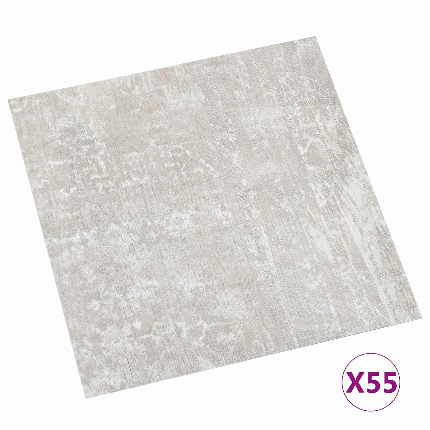 vidaXL Flooring Planks 5.11 m² 55 pcs PVC White and Wood