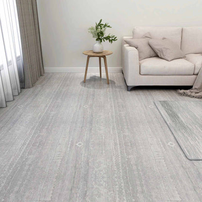 vidaXL Flooring Planks 5.11 m² 55 pcs PVC Light Grey and White