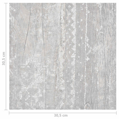 vidaXL Flooring Planks 5.11 m² 55 pcs PVC Light Grey and White