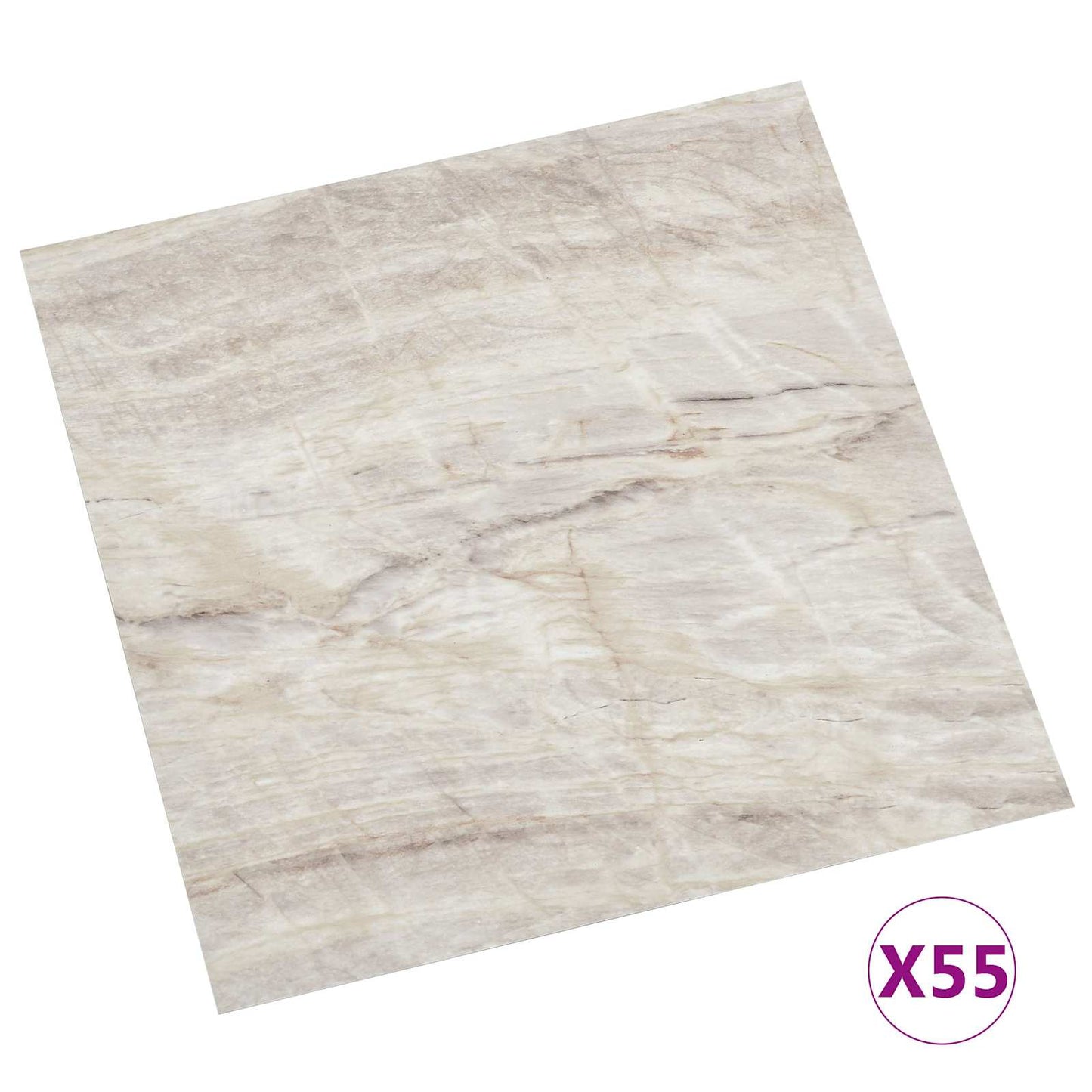 vidaXL Flooring Planks 5.11 m² 55 pcs PVC Brown and Beige
