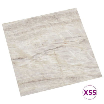 vidaXL Flooring Planks 5.11 m² 55 pcs PVC Brown and Beige