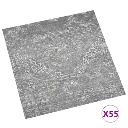 vidaXL Flooring Planks 55 pcs Concrete Grey 5.11 m² PVC