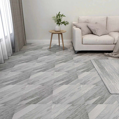 vidaXL Flooring Planks 55 pcs Grey 5.11 m² PVC