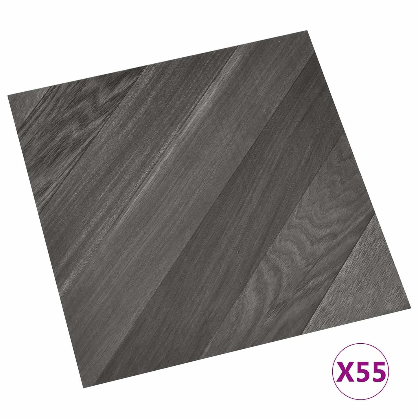 vidaXL Flooring Planks 55 pcs Grey 5.11 m² PVC