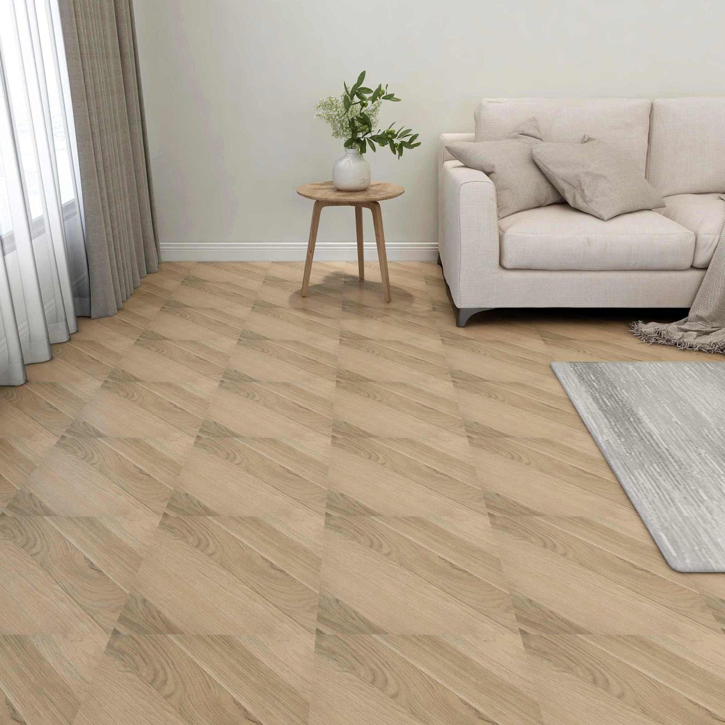 vidaXL Flooring Planks 55 pcs Brown 5.11 m² PVC
