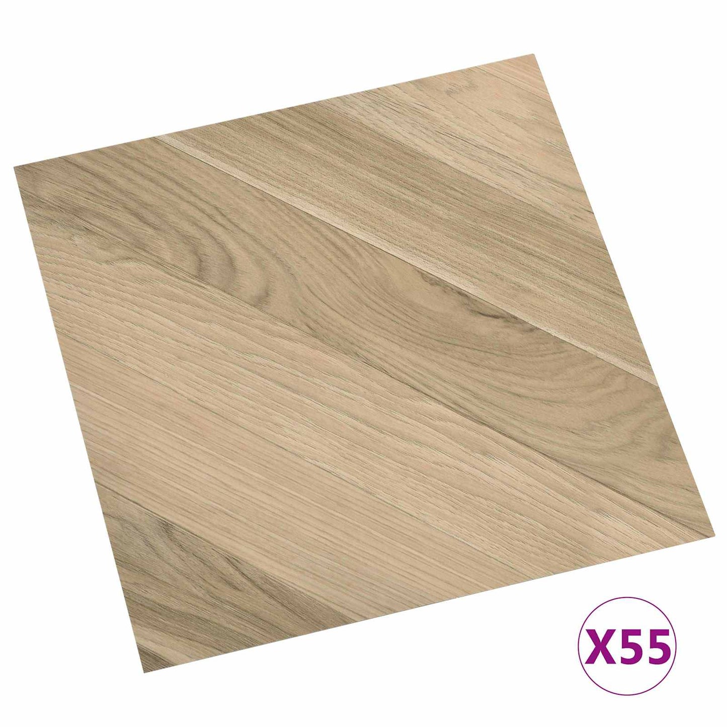 vidaXL Flooring Planks 55 pcs Brown 5.11 m² PVC