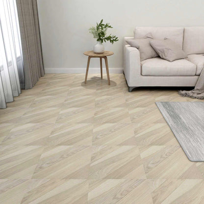 vidaXL Flooring Planks 55 pcs Beige 5.11 m² PVC