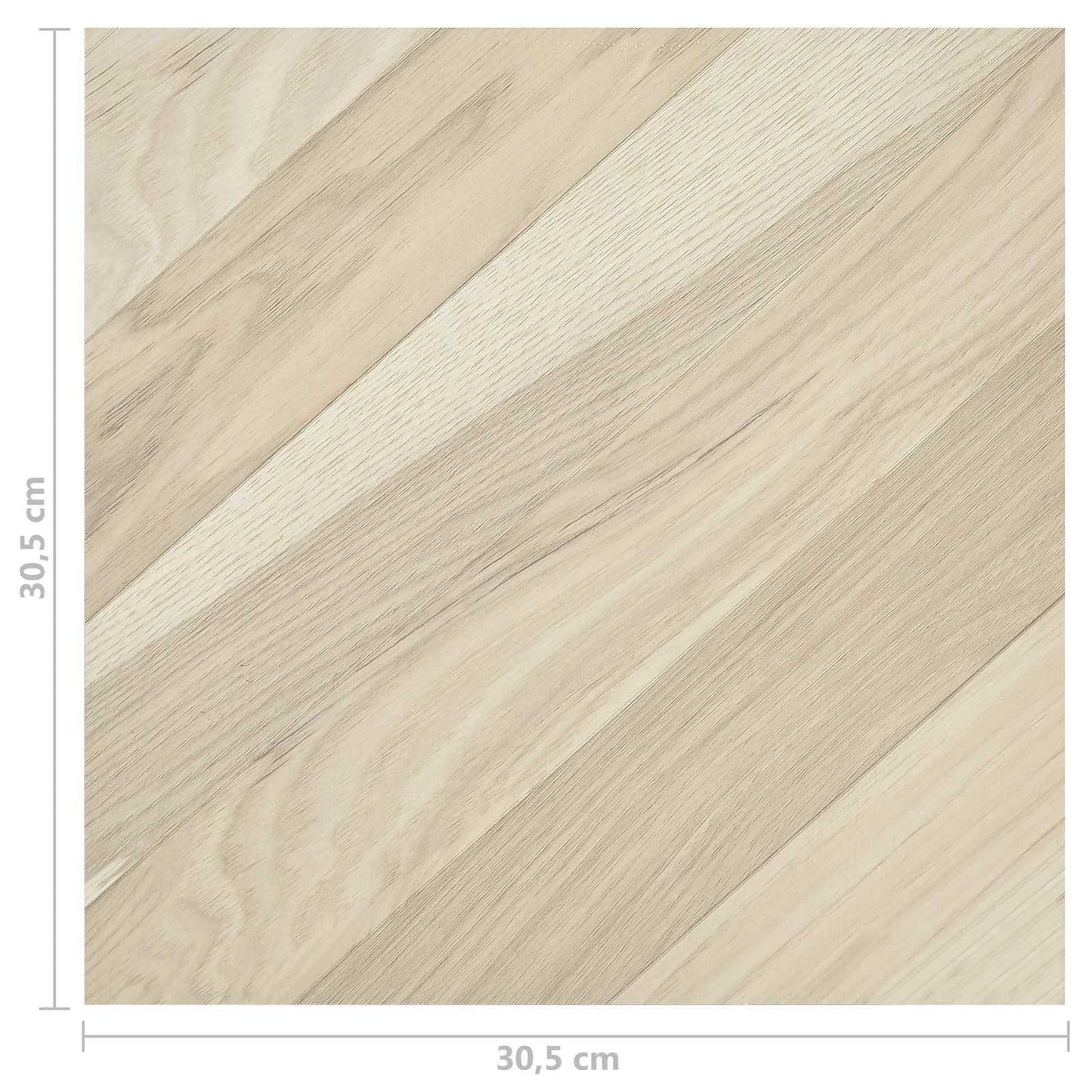 vidaXL Flooring Planks 55 pcs Beige 5.11 m² PVC