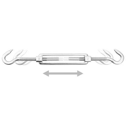 vidaXL 12 Piece Sunshade Sail Accessory Set Stainless Steel