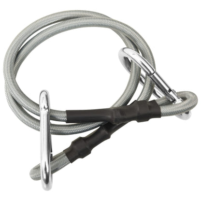 vidaXL Rope With Carabiner | Black and silver | Rubber | 70 cm long