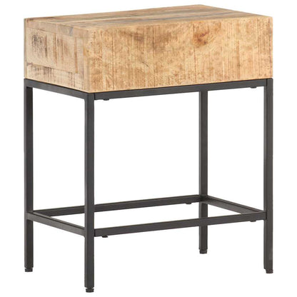 320938 vidaXL Side Table 40x30x50 cm Solid Rough Mango Wood
