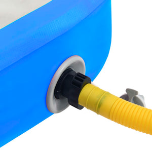vidaXL Inflatable Gymnastics Mat with Pump 400x100x15 cm PVC Blue