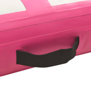 vidaXL Inflatable Gymnastics Mat with Pump 200x200x20 cm PVC Pink