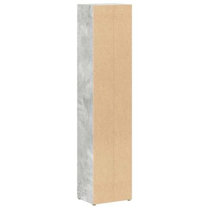 vidaXL CD Cabinets 2 pcs Concrete Grey 21x16x93.5 cm Engineered Wood