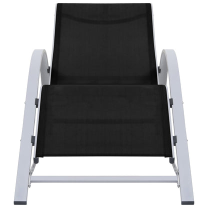 vidaXL Sunlounger | Black | Textilene, Aluminium, Steel | Standard | Ergonomic