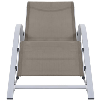 vidaXL Sun Lounger | Taupe | Textilene, Aluminium, Steel | Standard