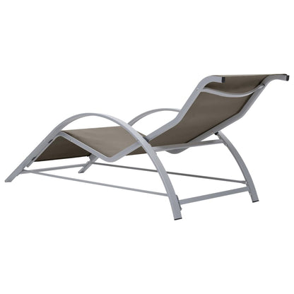 vidaXL Sun Lounger | Taupe | Textilene, Aluminium, Steel | Standard