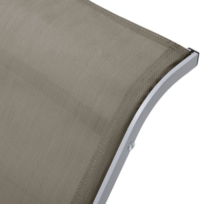 vidaXL Sun Lounger | Taupe | Textilene, Aluminium, Steel | Standard