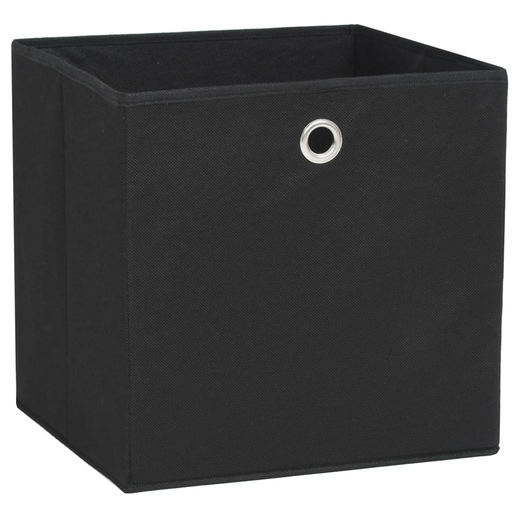 vidaXL Storage Boxes 4 pcs Non-woven Fabric 28x28x28 cm Black