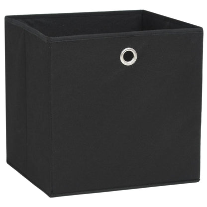 vidaXL Storage Boxes 4 pcs Non-woven Fabric 28x28x28 cm Black