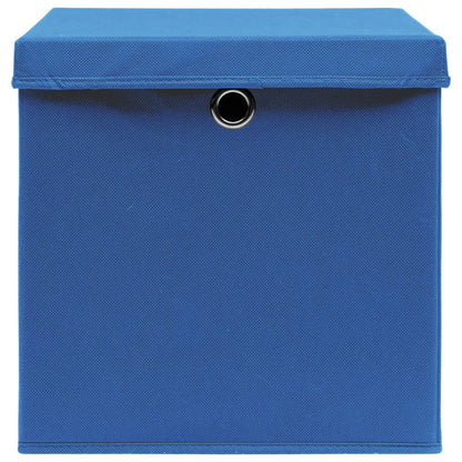 vidaXL Storage Boxes with Covers 4 pcs 28x28x28 cm Blue