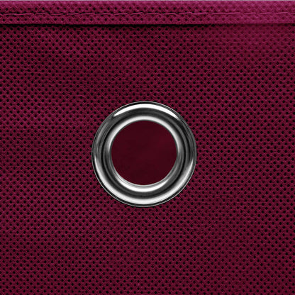 vidaXL Storage Boxes with Covers 4 pcs 28x28x28 cm Dark Red