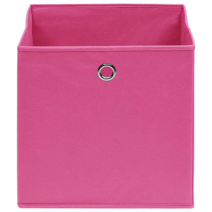 vidaXL Storage Boxes 10 pcs Non-woven Fabric 28x28x28 cm Pink