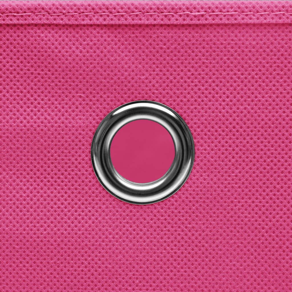 vidaXL Storage Boxes 10 pcs Non-woven Fabric 28x28x28 cm Pink