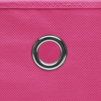 vidaXL Storage Boxes 10 pcs Non-woven Fabric 28x28x28 cm Pink