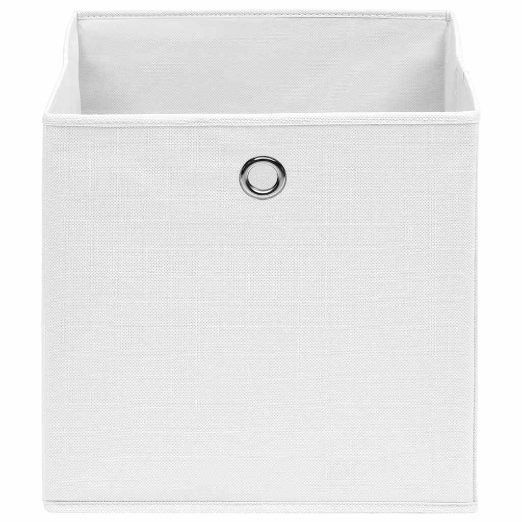 vidaXL Storage Boxes 4 pcs Non-woven Fabric 28x28x28 cm White