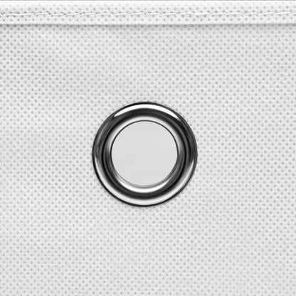 vidaXL Storage Boxes 10 pcs Non-woven Fabric 28x28x28 cm White